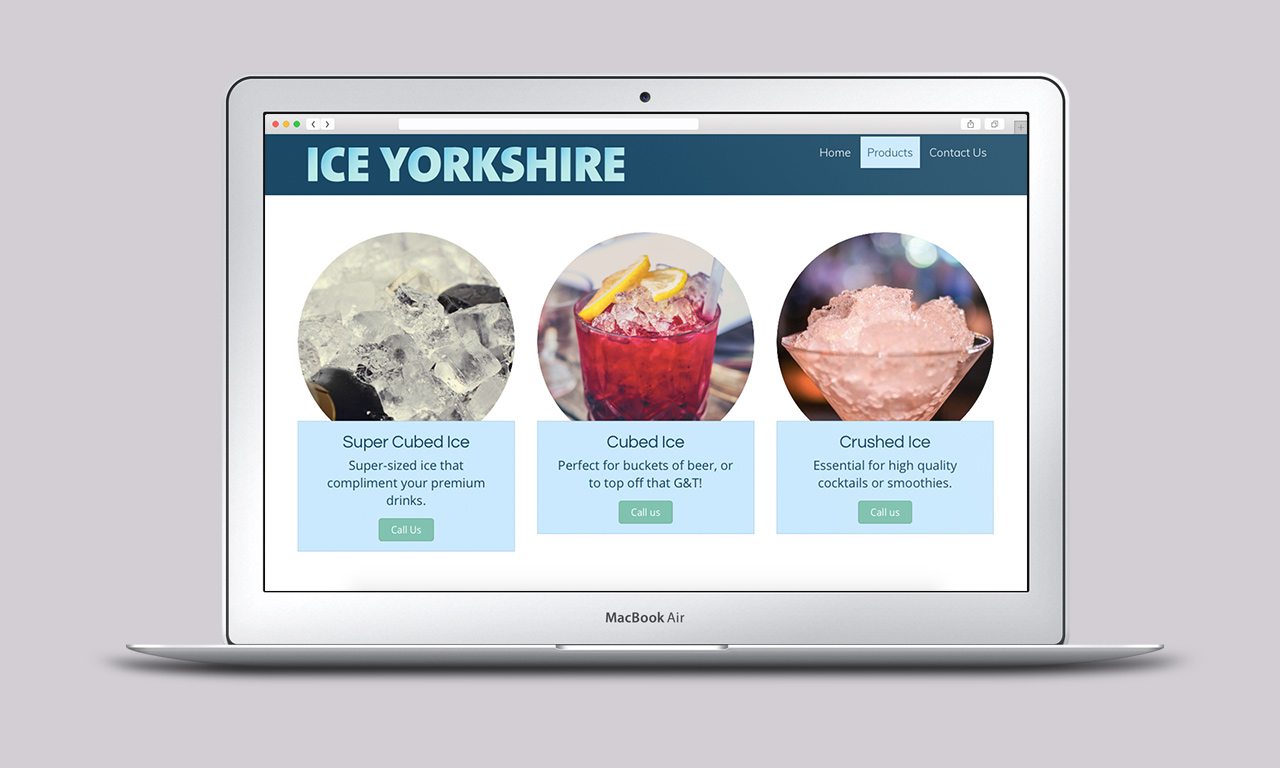 Ice Yorkshire Website - Designed by Harry Vann